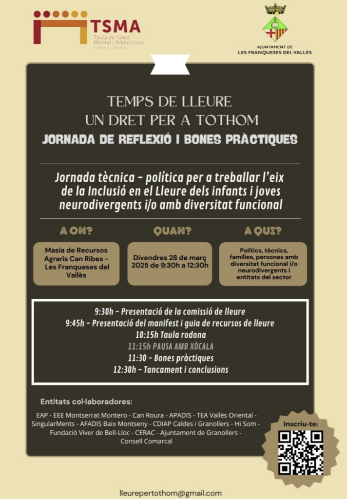 Jornada. Un temps de Lleure, un dret per a tothom.